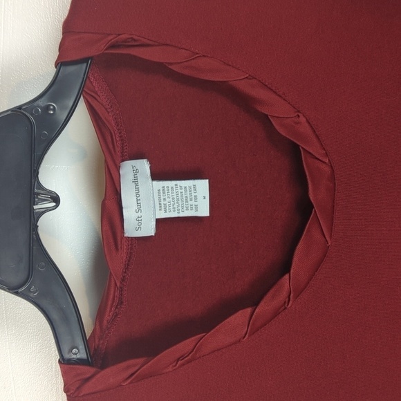 Soft Surroundings Satin Trimmed Sweatshirt - Picture 3 of 9